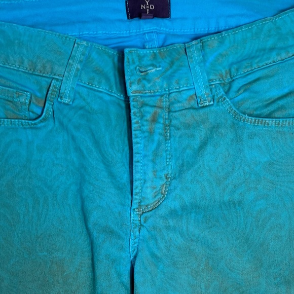 NYDJ SKINNY JEANS COLOR TURQUOISE SIZE 2 - Picture 3 of 9